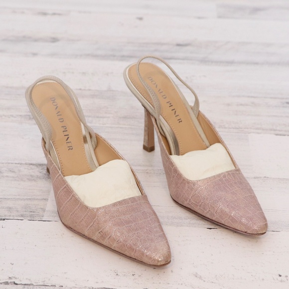 [NEW] Donald Pliner Playa Slingback Heel in Platino Size 8 NWOB - Picture 1 of 8